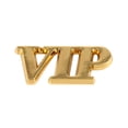 thumbnail image 1 of Universal Gold Tone VIP Shaped Car Body Metal Decorative Emblem Badge Decal Sticker, 1 of 2