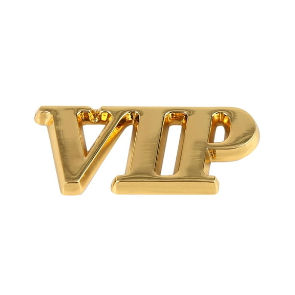 Universal Gold Tone VIP Shaped Car Body Metal Decorative Emblem Badge Decal Sticker