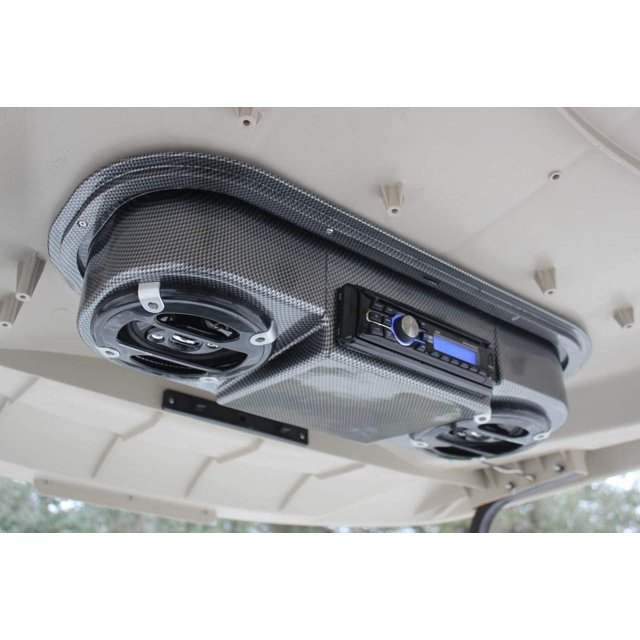 Universal Golf Cart Overhead Radio Console Carbon Fiber Finish