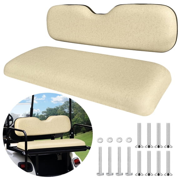 Universal Golf Cart Seat Replacement Cushion for EZGO Club Car and Yamaha Golf Cart Back Seat Cushion Set, Beige