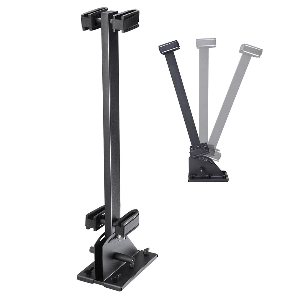 HARDCORE PARTS Universal Golf Cart & UTV Adjustable Stand Up Gun Rack, Vertical Two Gun Holder