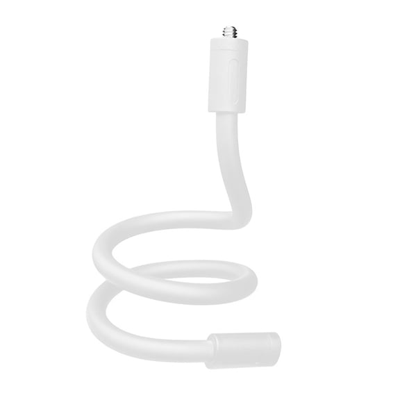 Universal Gooseneck Security Camera Holder Stand For Cribs Bikes Door Compatibility With 1/4Inch Devices White