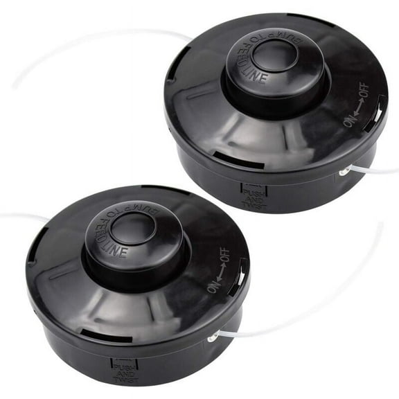 Universal Grass Trimmer, Lawn Mower Replacement for Diverse Models, Bump & Feed Nylon Line String Trimmer Head Optimized for Precise Cutting, 2PCS
