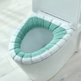 thumbnail image 1 of Universal Green Nylon,Spandex Toilet Seat Cover, 1pc Reusable Washable Toilet Seat Pad, All Seasons Soft Warm Toilet Cushion, Easy Installation Bathroom Seat Protector for Daily Use, 1 of 8