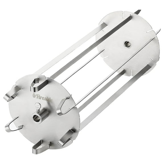 Universal Grill Rotisserie Skewer Set, 304 Stainless Steel, Fits 1/2” or 3/8" Hexagon, 3/8" or 5/16" Square Spit Rods, Compatible with Most Grills, for Outdoor BBQ and Gatherings