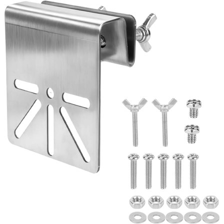 Universal Gutter Mount for Security Cameras, Durable Stainless Steel Surveillance Camera Mount No Drill Monitor Mounting Bracket with Screws Nuts & Washers