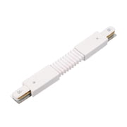 Universal H Track Flexible Track Connector 1 Pcs, Track Lighting Connectors Quick Installation 120V for Single Circuit 3-Wire H-Track Systems DIY LED Light Fixture, White L-Size