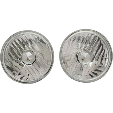 7" Round LED Sealed Beam Headlights – H6024/H6017 Style, Chrome Housing, White DRL