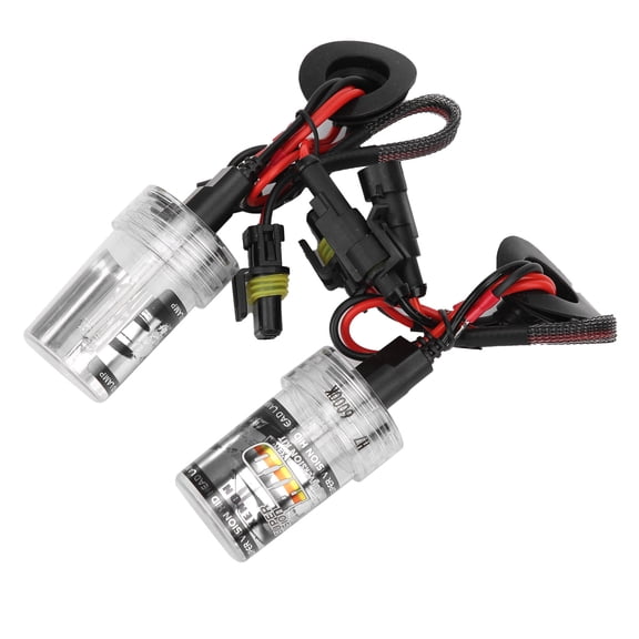 Universal H7 Socket 35W Car HID Headlight Bulb 6000K Super Power Quartz Tube Overload Protection 12V 3250LM White Light, Pack of 2 / 10 inches (25.4 cm)
