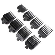 Universal Hair Clipper Limit Combs, 8 Piece Professional Hair Guard Set, 1/8 to 1 Inch Colorful Guide Combs, Replacement Attachments for Most Hair Trimmers,Black