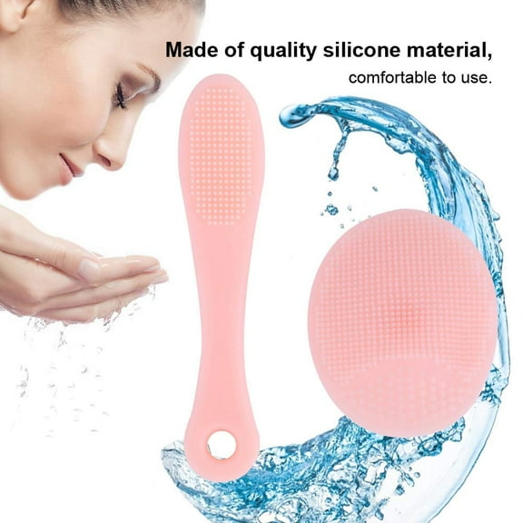 Face Scrubber, Soft Silicone Facial Cleansing Brush, Exfoliator Facial Cleansing Brush Manual Waterproof Face Scrub Wash Brush Remove Blackhead Acne Gentle Face Massager Skin Care Tools