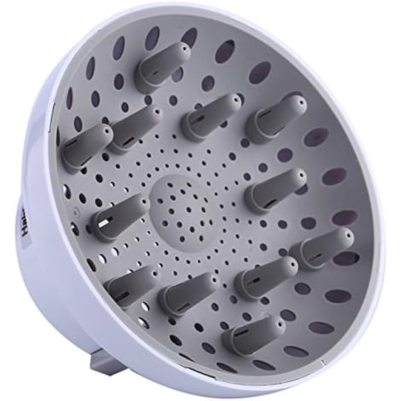 Universal Hair Diffuser Adaptable for Blow Dryers with D-1.7-Inch to 2.6-Inch for Curly or Wavy Hair, White