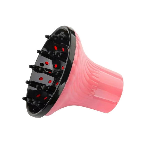 Universal Hair Dryer Diffuser Attachment Adjustable Blow Dryer Nozzle for Curly Wavy Hair Styling,Pink