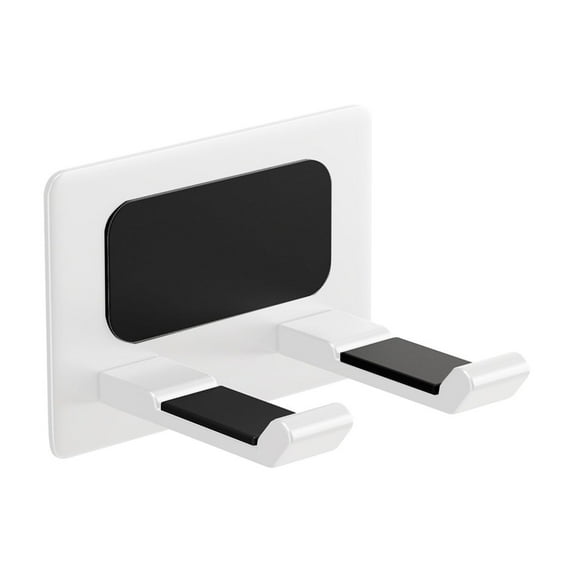 Universal Hair Dryer Holder, Blow Dryer Hanger Wall Mount for Hair Dryer Hook with Plug&Cord Organizer Self Adhesive for Cabinet Bathroom, Hair Dryer Holder Wall Mounted