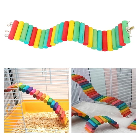 Universal Hamster Pet Climbing Ladder Bird Stand Platform Cage Accessories for Hamster, Mice, Gerbil, Chinchilla, Chipmunk 30x6cm