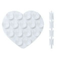 thumbnail image 1 of Universal Hand-Free Silicone Sucker Washable Heart-shape Suction Cup Bracket Phone Accessories Sucker Support Mobile Phone Fixed Pad WHITE, 1 of 7