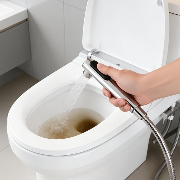 Universal Handheld Bidet Sprayer for Toilet, Adjustable Pressure Stainless Steel Bathroom Kit