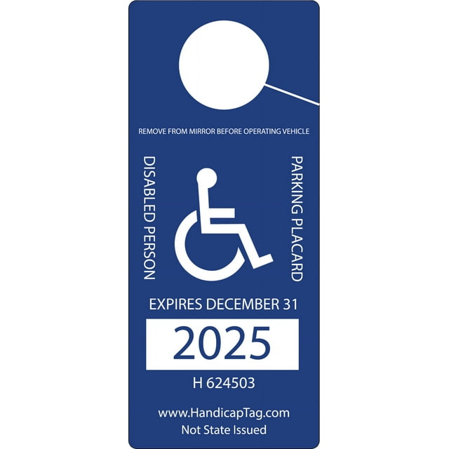 Universal Handicap Parking Permit for Disabled Persons