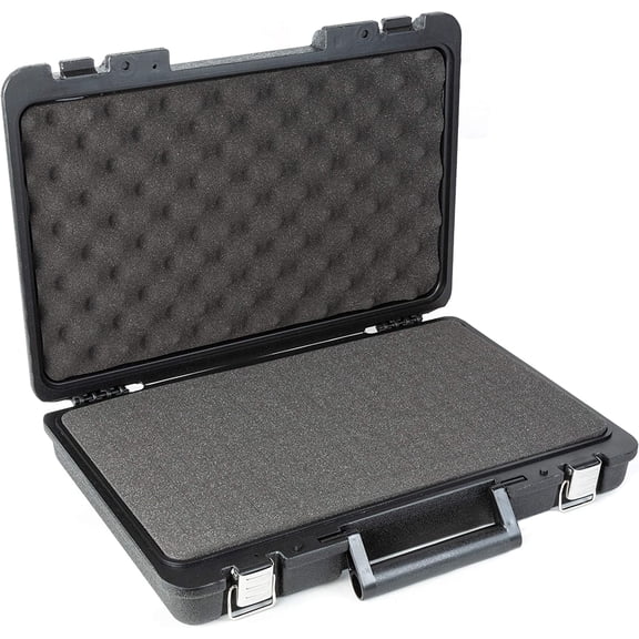Universal Hard Carrying Case with Premium Kaizen Pick and Pluck Foam - Protects Electronics, Tools, Cameras and Testing Equipment, 17 x 12 x 3 In.