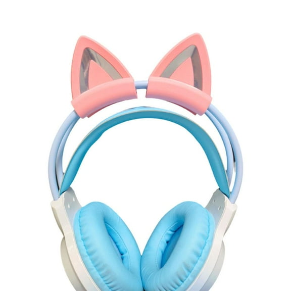 Universal Headphones Decorated with Cat Ears Free Removal Cute Accessories