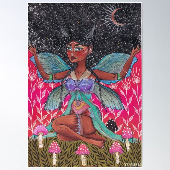 Universal Healing Goddess Poster Wall Art, Modern Wall Decor For Living Room Bedroom, 12x18 UNFRAMED