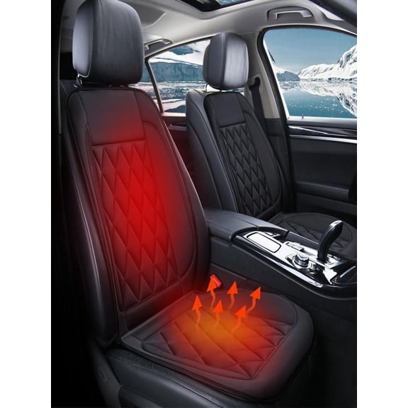 Universal Heated Seat Cushion, Comfortable Large Heated Seat Cover,Comfortable Leather Seat Cushion,Universal Car Seat Cover Pad,Winter Car Seat Protector Universal Fit for Cars, Suvs Trucks
