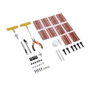 Universal Heavy Duty 96 Pcs Tire Plug Kit for Quick Emergency Flat Puncture Repair, Fit for Car Motorcycle Truck SUV RV Tractor, with Storage Case (12.60 x 8.27 x 2.36 Inches / 32 x 21 x 6 cm)