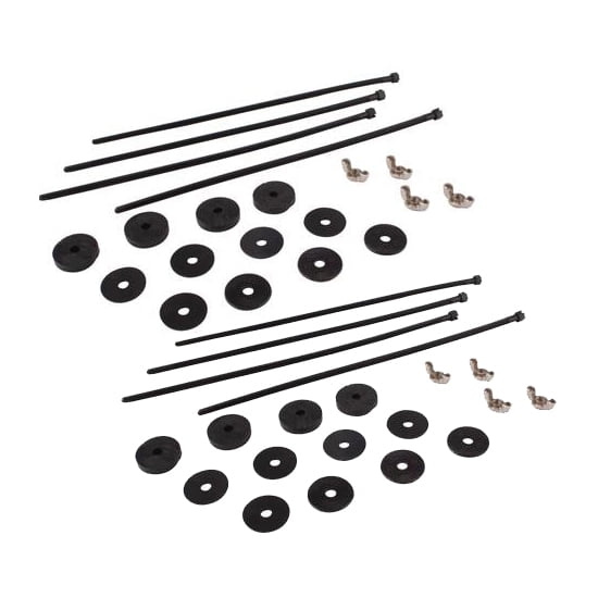 Speedway Motors Universal Electric Fan Mounting Kit, Heavy Duty Radiator Fan Shroud or Oil Cooler Mount Hardware Set with Plastic Bolts, Spacers, Washers and Wingnuts