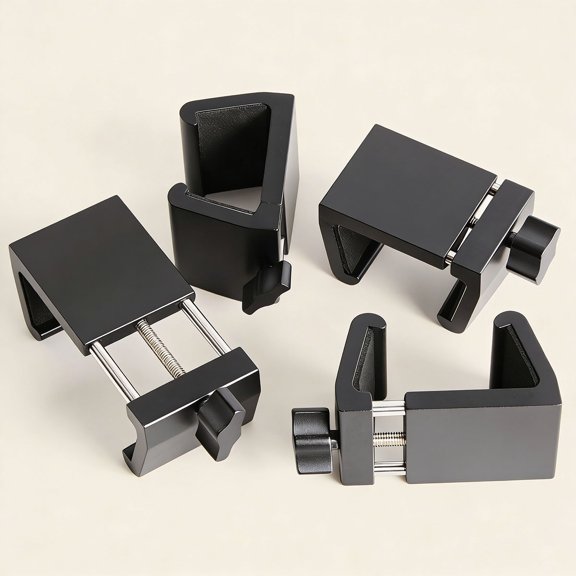 Universal Heavy-Duty Outdoor Furniture Clips for Wicker Patio Furniture, Anti-Separation Locking System for Sectional Couch,Secures up to 2.5" Square & Round Tubes(4pcs)