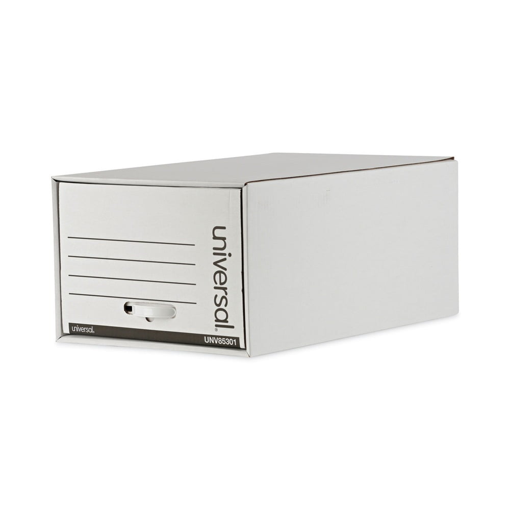 White Heavy-Duty Legal Size Storage Box Drawer