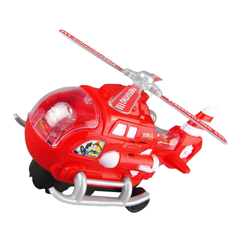 Universal Helicopter Kids Cartoon Toy Toys Electric Shine Toddler Child Red Plastic Walmart