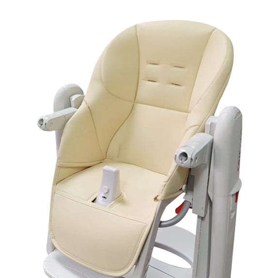 Universal High Chair Cushion Cover for Toddlers, Faux Leather Dining Seat Pad with Spill Protection, Easy-Clean Multifunctional Cover for Childs Chairs and Housewarming Gift