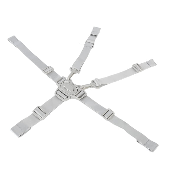 Universal High Chair Straps, Easy To Use 5 Point Strap Belt And Comfort Material For For Pushchair Gray