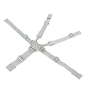 Universal High Chair Straps, Easy To Use 5 Point Strap Belt And Comfort Material For For Pushchair Gray