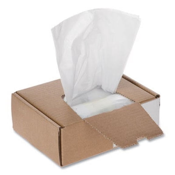 Universal High-Density Shredder Bags, 2048 oz Capacity, 100 Count Box, Clear
