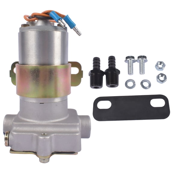 Universal High Flow Electric Fuel Pump - 140 GPH, 3/8" NPT, 14 PSI, DM-643140, Carburetor Use Only, Chrome Finish