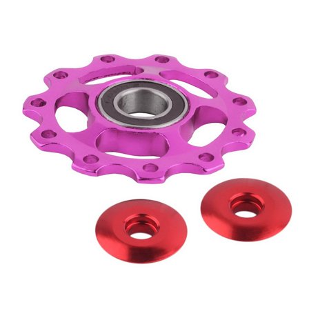 Universal High Quality Bike Rear Derailleur Aluminium Wheel Parts With Upgraded Rs Bearing, Lightweight 9.8G Design For Outdoor Cycling, Available In Multiple Colors