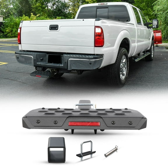 Universal Hitch Step for 2.5" Hitch Receiver with Pin Lock Bumper Protector,with Trailer Hitch Adapter