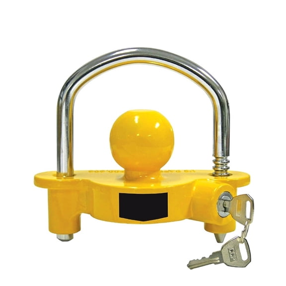 Universal Hitch Tow Ball Trailer Coupling Coupler Safety Antitheft Lock Adjustable Stora Security Heavy-Duty Steel