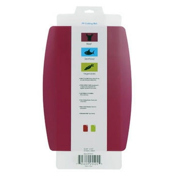 Universal Home Non-slip Flexible Cutting Mat Food Contact Dishwasher Safe - Pink