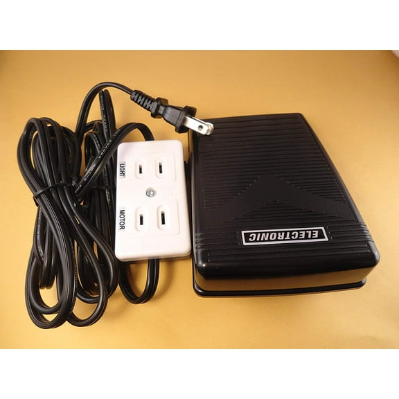 Universal Home Sewing Machine Foot Control Pedal With Cord And Light + Motor Block