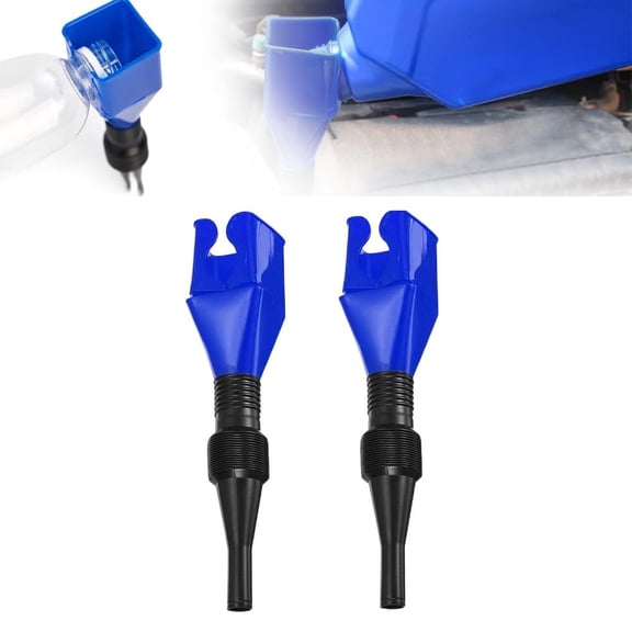 Universal Household Folding Buckle Funnel, Wide Mouth Oil Funnels for Automotive, Flexible Draining Tool for Oil Change -2 Pcs