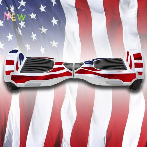 Universal Hoverboard Skin Wrap, Bubble-Free Blue Vinyl Decal with Protective Cover | Scratch & Water-Resistant, Easy Install for 6.5" 8" 10" Self-Balancing Scooters, Stars&Strips