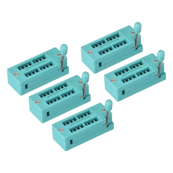 Universal IC Test ZIF Socket 16 Pin 3.0mm Pitch Microcontroller, Chip, Breadboard, Program IC's, 5 Pack
