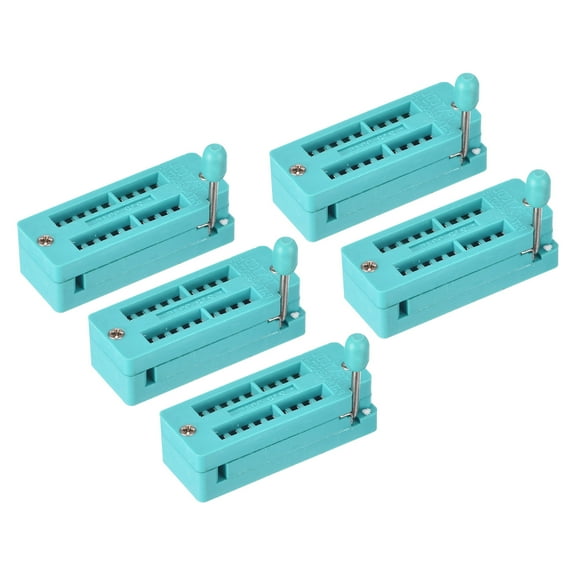 Universal IC Test ZIF Socket 18 Pin 3.0mm Pitch Microcontroller, Chip, Breadboard, Program IC's, 5 Pack