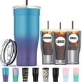 Universal Iced Coffee Sleeve - Upgraded Double Wall Stainless Holder ...