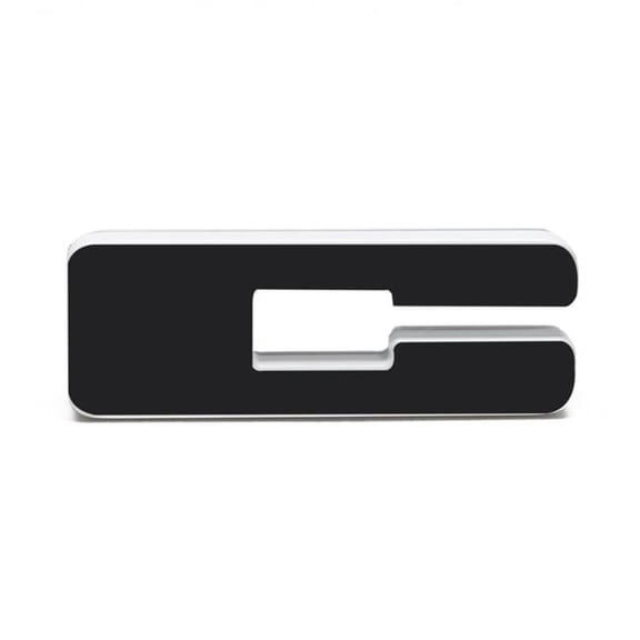 Universal Illuminated LED Letter Badges, Matte Black Surface Finish - C