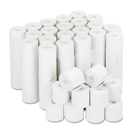 Universal Impact & injt Print Bond Paper Rolls, 0.5" Core, 2.25" x 126ft, White, 100/Carton -UNV35705