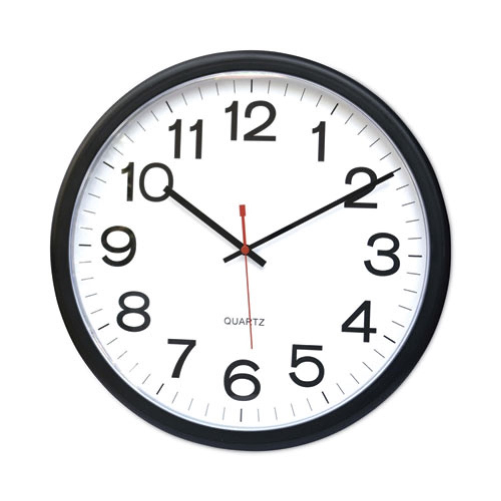 Universal Indoor/Outdoor Clock, 13 1/2", Black - image 1 of 3