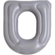 Universal Inflatable Travel Toilet Seat Riser, Portable Toilet Seat Cover for Travel, Tear Resistant Soft Raised Toilet Seats with Suction Cup for Seniors, Adults, Elderly, Disabled Grey